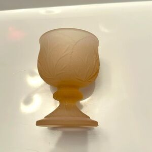 Vintage Indiana Glass Co- Frosted Pink Glass